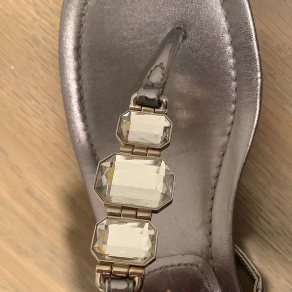 Authentic women’s Prada silver/metallic  wedge sandal. - Picture 5 of 5